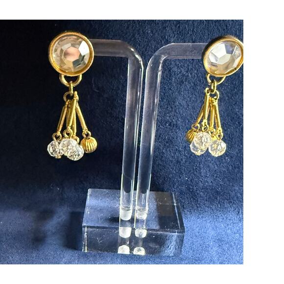 Liz Claiborne Pierced Dangle Drop Tassel Earrings - Picture 5 of 7